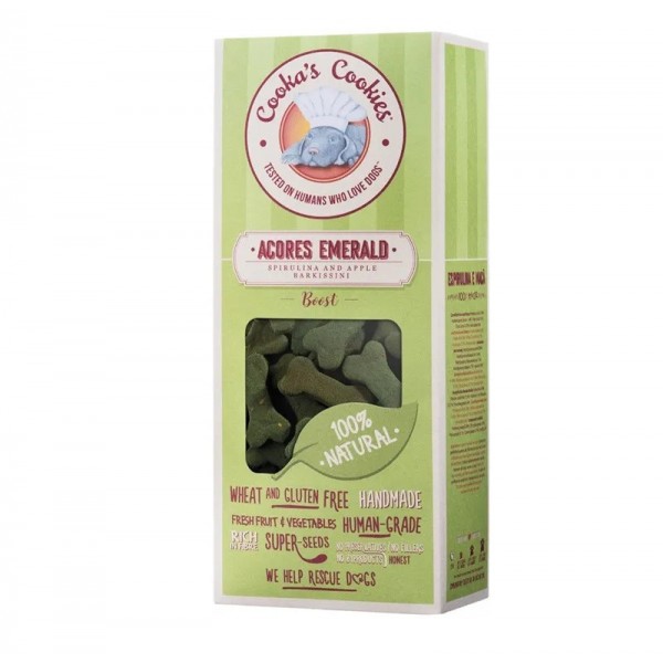 FRIANDISES SUPERFOOD pour chien à la pomme COULEURS D'ÉMERAUDE COOKA'S COOKIES