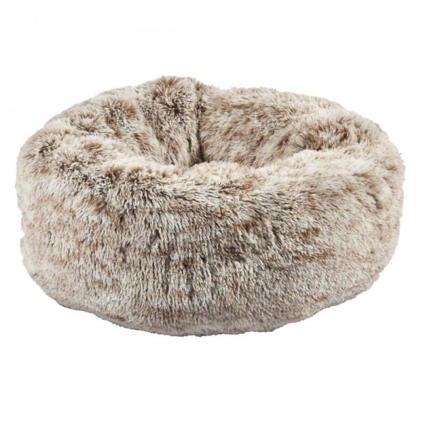 COUSSIN DONUT pour chien et chat poilu beige BOBBY