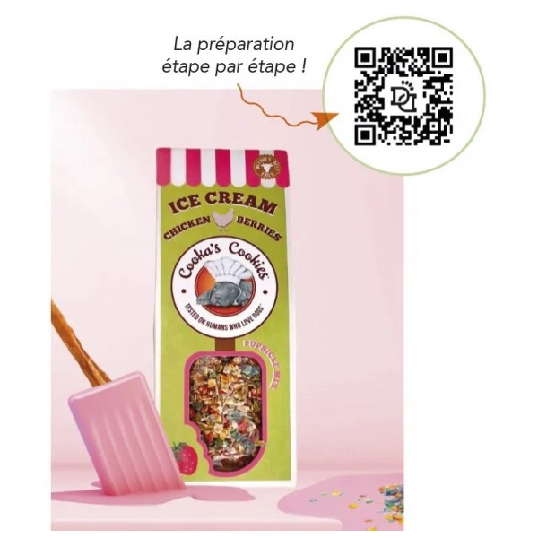 Friandises pour chien et chat préparation ICE CREAM MIX COOKA'S COOKIES