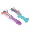 LOT JOUETS pour chien brosse à dents et os avec corde CAMON