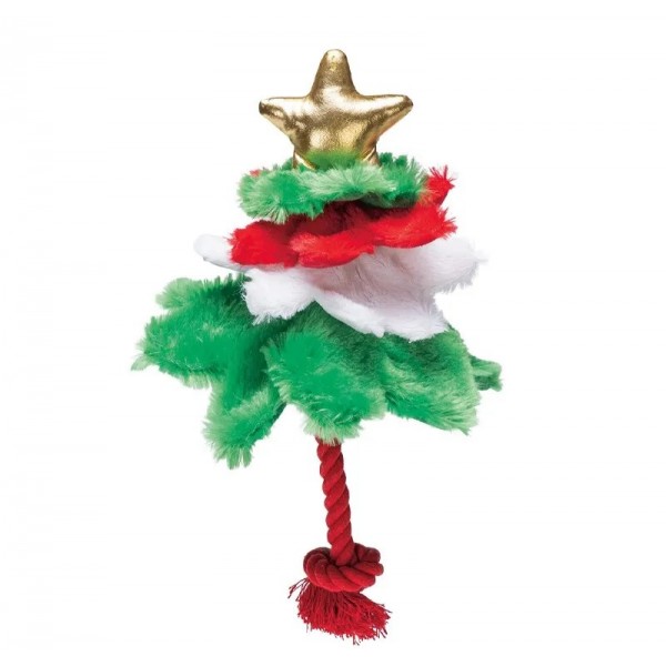 JOUET pour chien Peluche SAPIN DE NOËL avec corde BEEZTEES