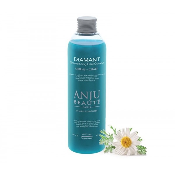 SHAMPOOING pour chien DIAMANT PELAGE CLAIR ANJU BEAUTE