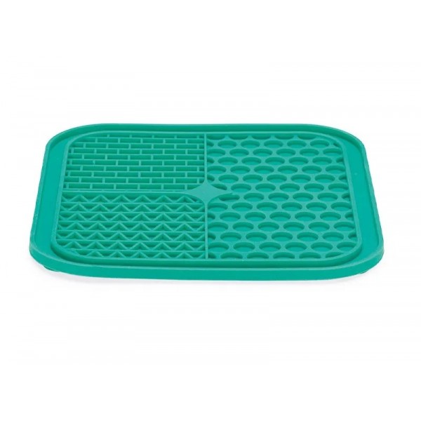 TAPIS A LECHER pour chien carré vert BEEZTEES