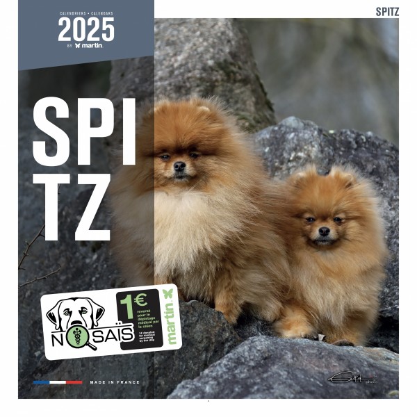 CALENDRIER chien 2025 SPITZ MARTIN SELLIER